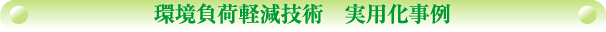 環境負担軽減技術 実用化異例